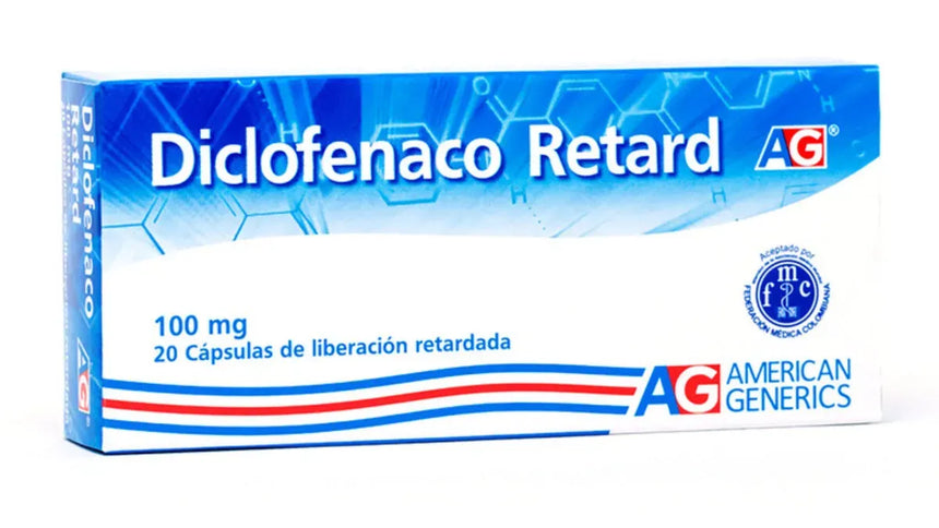 Diclofenaco Retard 100 Mg 20 Capsulas Ag
