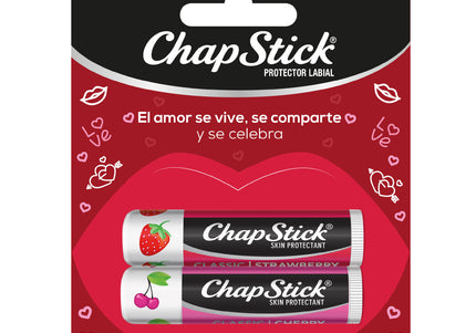 Protector Labial Chapstick Cereza-Fresa 2 Unidades