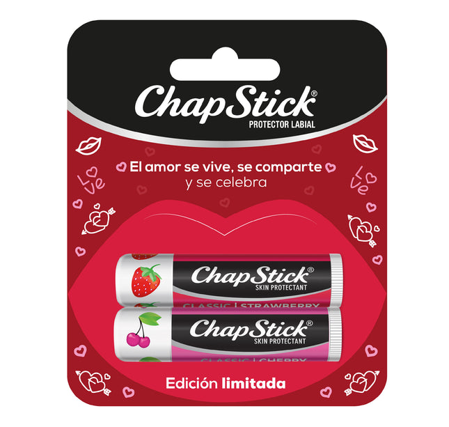 Protector Labial Chapstick Cereza-Fresa 2 Unidades