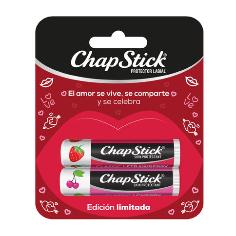 Protector Labial Chapstick Cereza-Fresa 2 Unidades