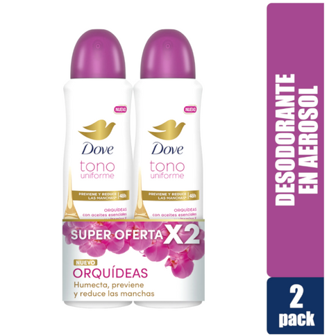 2 Desodorante Dove Deo Aer Ap Orquidea 87Grs