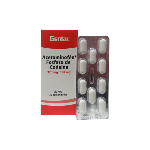 Acetaminofen+Codeina 325/30Mg 30 Tbs Gf