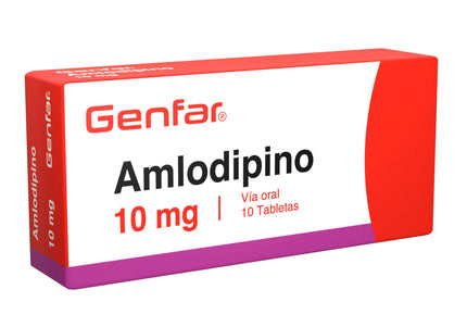 Amlodipino 10 Mg 10 Tabletas Gf