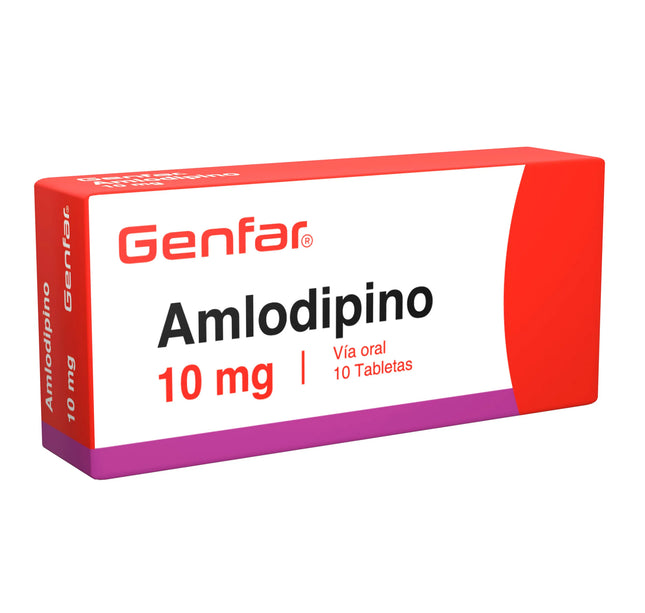 Amlodipino 10 Mg 10 Tabletas Gf