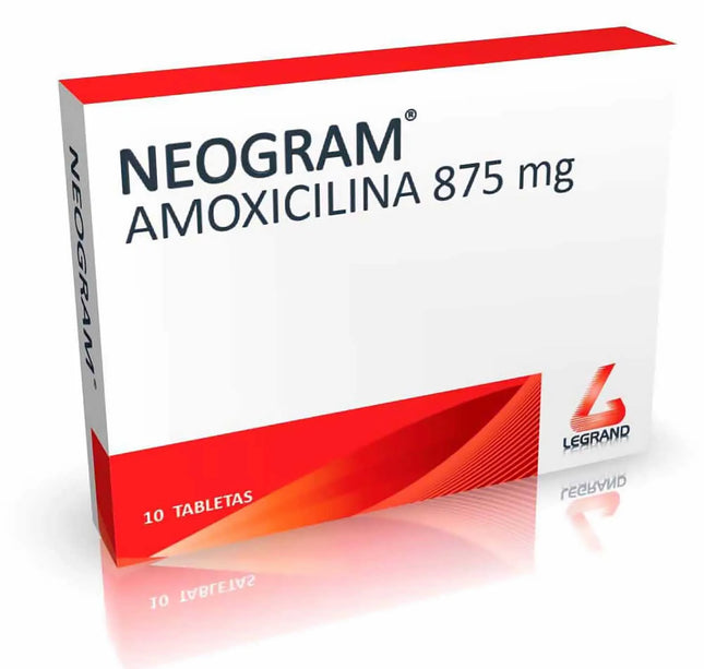 Neogram 875 Mg 10 Tabletas