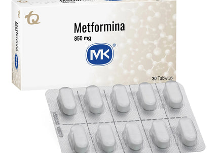 Metformina 850 Mg 30 Tabletas Mk