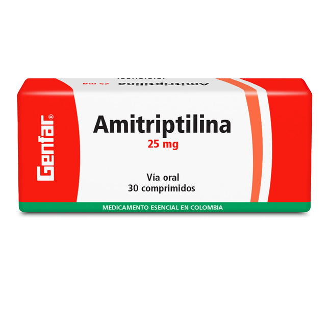 Amitriptilina 25 Mg 30 Tabletas Gf
