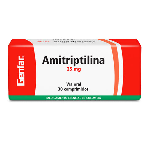Amitriptilina 25 Mg 30 Tabletas Gf