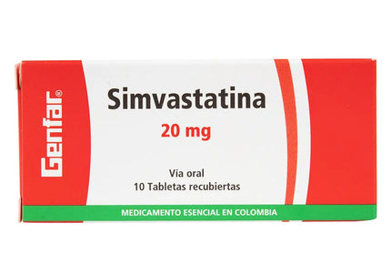 Simvastatina 20 Mg 10 Tabletas Gf