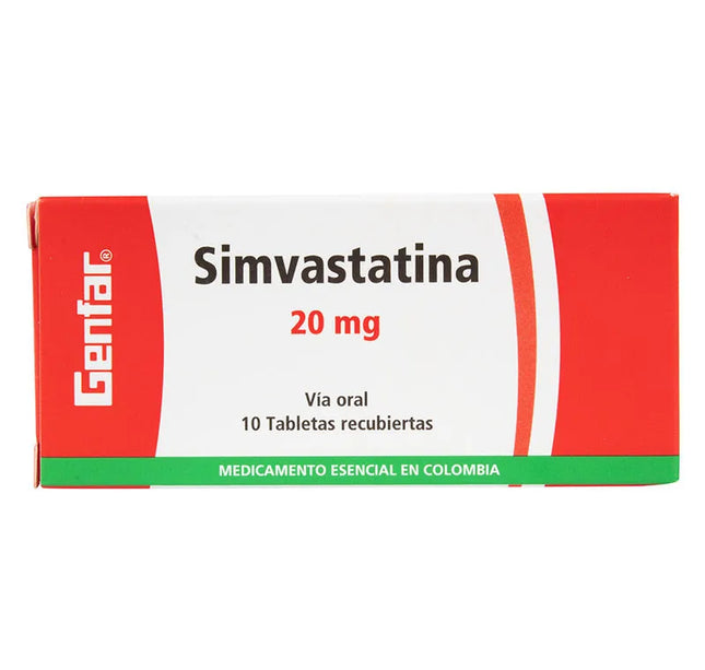 Simvastatina 20 Mg 10 Tabletas Gf