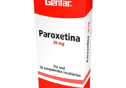 Paroxetina 20 Mg 20 Tabletas Gf
