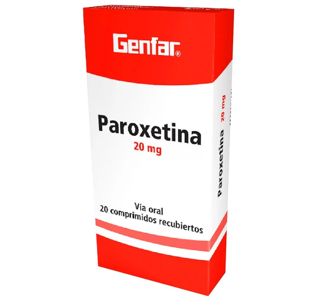 Paroxetina 20 Mg 20 Tabletas Gf