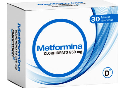 Metformina 850 Mg 30 Tabletas