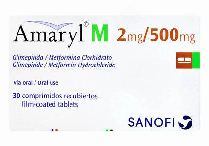 Amaryl M 2 Mg/500 Mg 30 Comprimidos