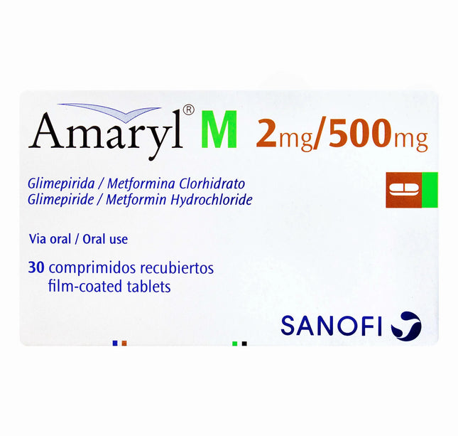 Amaryl M 2 Mg/500 Mg 30 Comprimidos