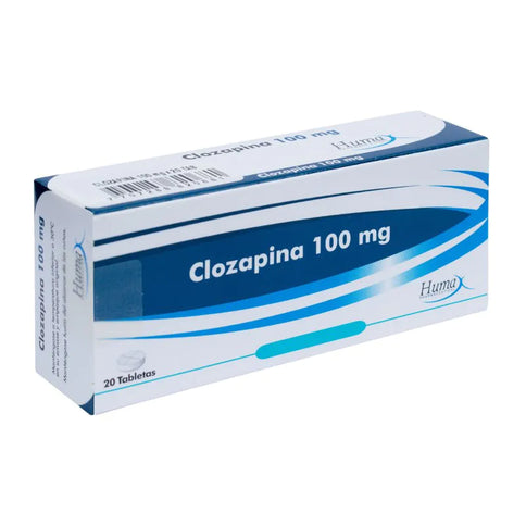 Clozapina 100 Mg 20 Tabletas Hp