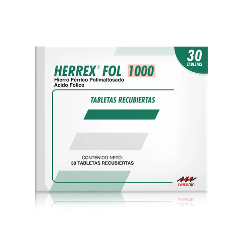 Herrex Fol 1000 Mg 30 Tabletas