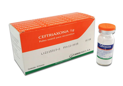 Ceftriaxona 1 Gr 10 Ampolla Rc