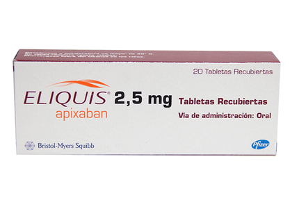 Eliquis 2.5 Mg 20 Tabletas