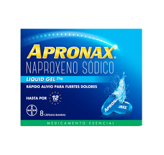 Apronax Liquid Gel 275 Mg 8 Capsulas