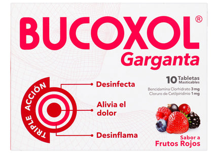 Bucoxol Triple Accion Frutos Rojos 10 Tbs