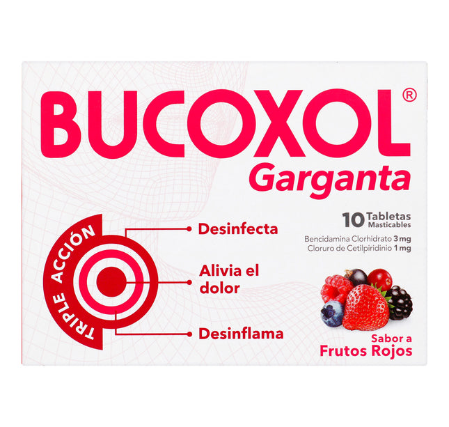 Bucoxol Triple Accion Frutos Rojos 10 Tbs
