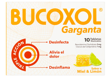 Bucoxol Triple Accion Miel Limon 10 Tbs