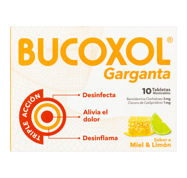 Bucoxol Triple Accion Miel Limon 10 Tbs
