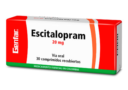Escitalopram 20Mg 30 Comprimidos Gf