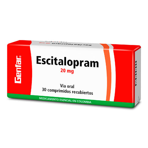 Escitalopram 20Mg 30 Comprimidos Gf
