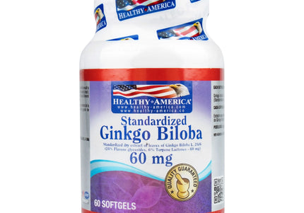 Ginkgo Bilo.Healthy 60 Mg 60 Softgels