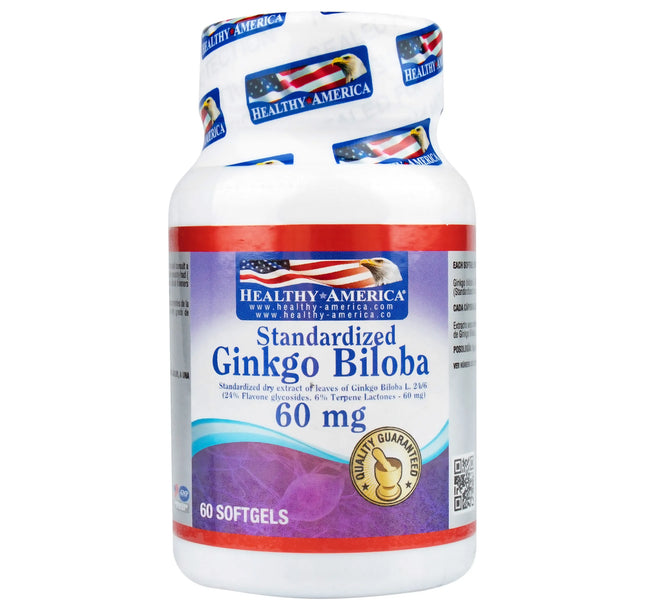 Ginkgo Bilo.Healthy 60 Mg 60 Softgels