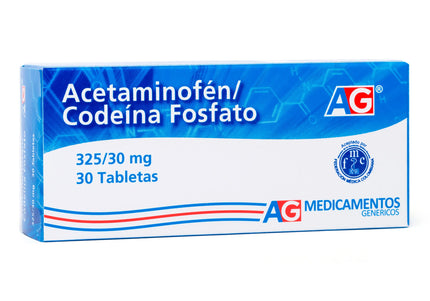 Acetaminofen/Codeina 325/30 Mg 30 Tbs Ag