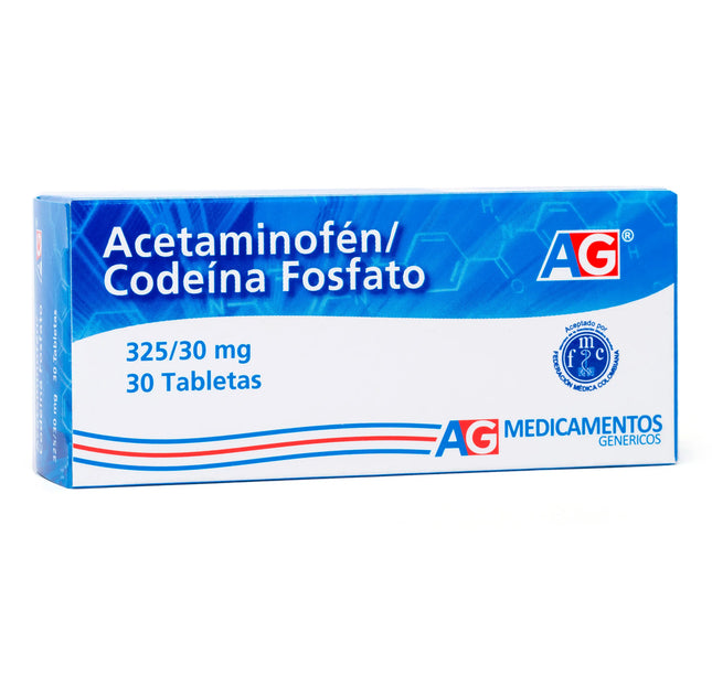 Acetaminofen/Codeina 325/30 Mg 30 Tbs Ag