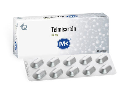 Telmisartán 40 Mg 30 Tabletas Mk