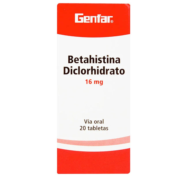 Betahistina 16 Mg 20 Tabletas Gf