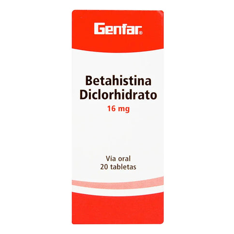 Betahistina 16 Mg 20 Tabletas Gf