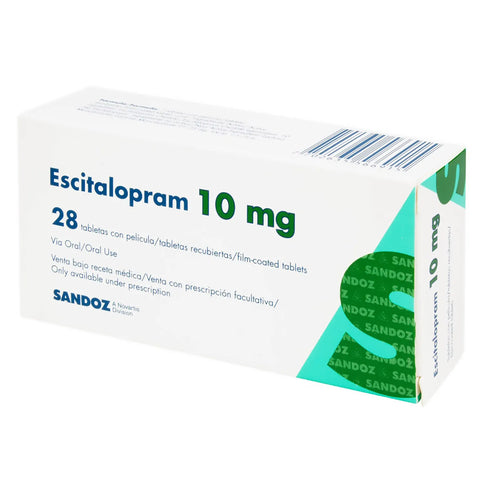 Escitalopram 10 Mg 28 Tabletas Sandoz