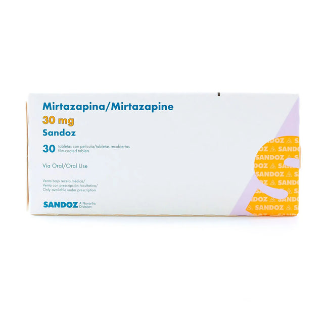 Mirtazapina 30 Mg 30 Tabletas Recubiertas Sandoz