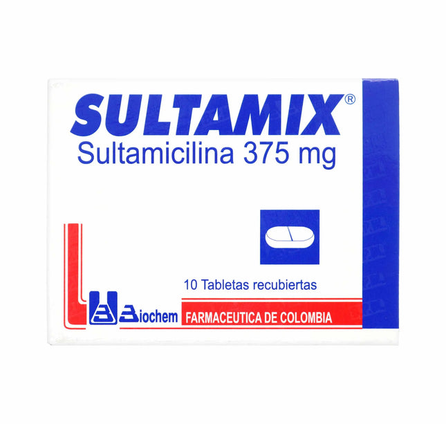 Sultamix 375 Mg 10 Tabletas Recubiertas