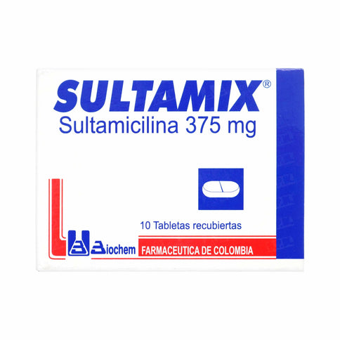 Sultamix 375 Mg 10 Tabletas Recubiertas