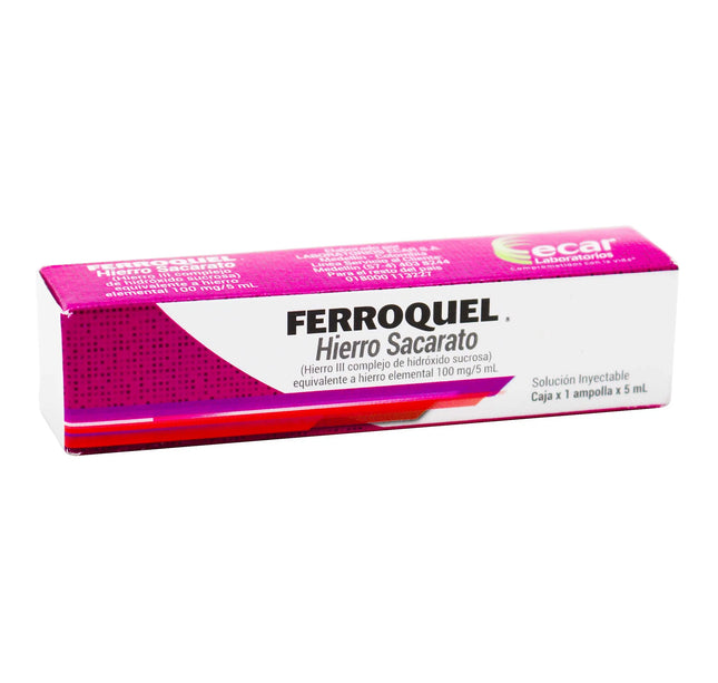 Ferroquel Hierro Sacarosa 1 Ampolla 5 Ml