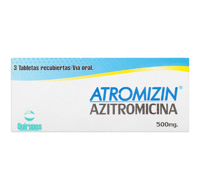 Atromizin Azitromicina 500 Mg 3 Tabletas