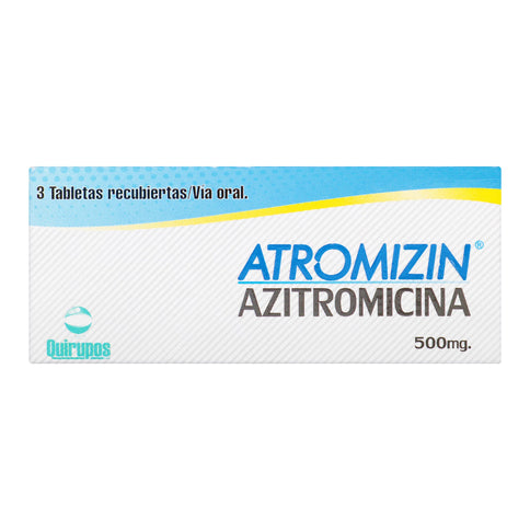Atromizin Azitromicina 500 Mg 3 Tabletas