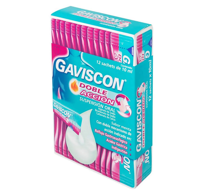 Gaviscon Doble Accion  Pague 10 Lleve 12 Cajas X 12 Sobres