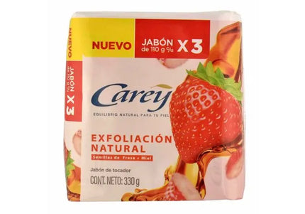 3 Jabón Carey Exfoliación Natural 110 Gr