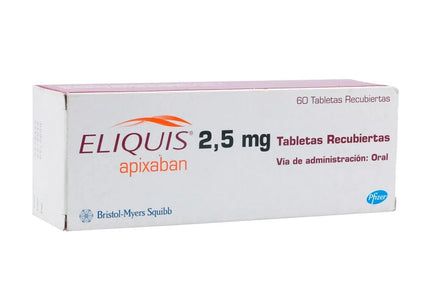 Eliquis 2.5 Mg 60 Tabletas