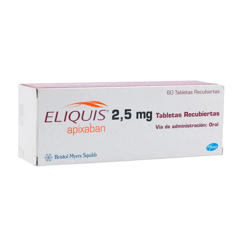 Eliquis 2.5 Mg 60 Tabletas