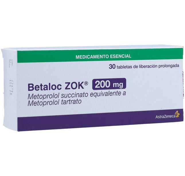 Betaloc Zok 200 Mg 30 Tabletas