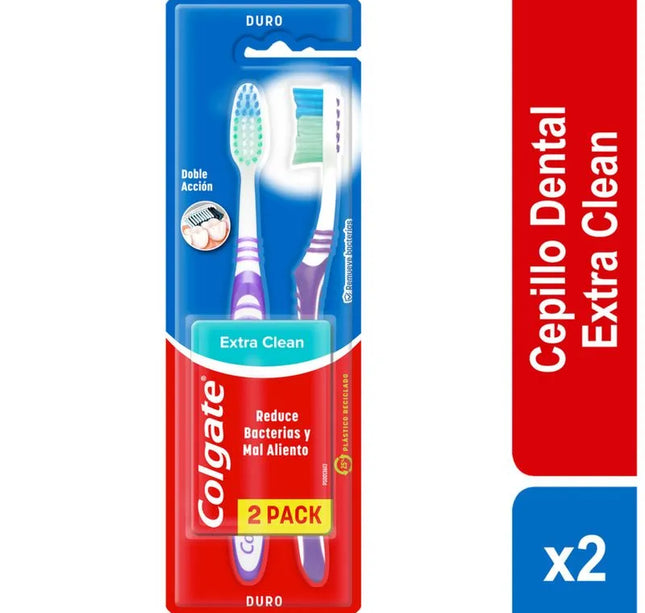 2 Cepillo Colgate Extra Clean Duro